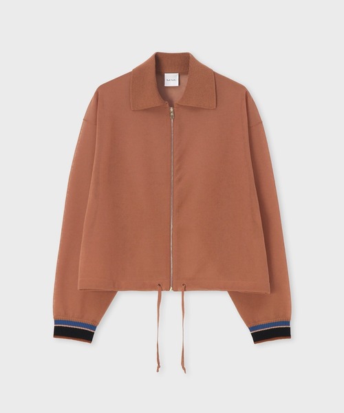 【新品】ポールスミス 長袖ブルゾン Mサイズ オレンジ系 総柄 Paul Smith｜ポール・スミスのブルゾン（オレンジ/橙色系・ジップ