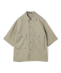 GALERIE VIE | リネンポプリン ハーフスリーブシャツ(シャツ/ブラウス)