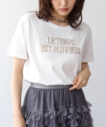 ビーズロゴ刺繍プルオーバー