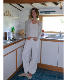RE_L（リエル）の「Flowering banding pants (white)（その他パンツ）」