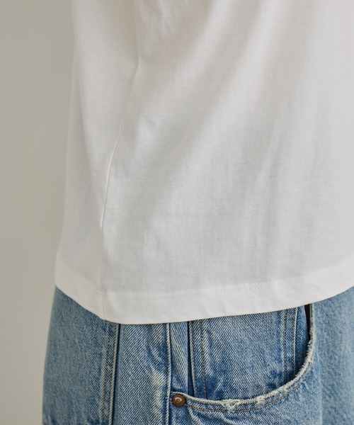 SALON adam et rope'(サロン アダム エ ロペ)の「【AAYUSHI(アユーシ)】フリルスリーブカットソー(Tシャツ/カットソー・レディース・ホワイト/ブラック・FREE)」の19枚目の写真