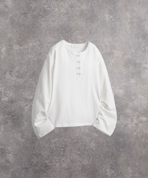 ADRER(アドラー)の「Short Length Hook long-T / ショートレングス フック ロングT(Tシャツ/カットソー・メンズ・ホワイト/ブラック・XS/S/M/L)」の22枚目の写真