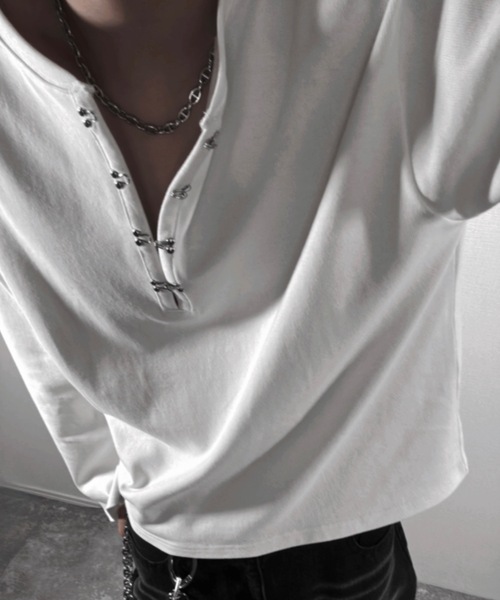 ADRER(アドラー)の「Short Length Hook long-T / ショートレングス フック ロングT(Tシャツ/カットソー・メンズ・ホワイト/ブラック・XS/S/M/L)」の15枚目の写真