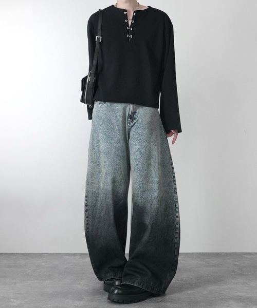 ADRER(アドラー)の「Short Length Hook long-T / ショートレングス フック ロングT(Tシャツ/カットソー・メンズ・ホワイト/ブラック・XS/S/M/L)」の20枚目の写真