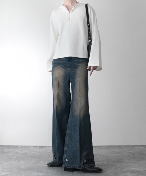 ADRER(アドラー)の「Short Length Hook long-T / ショートレングス フック ロングT(Tシャツ/カットソー・メンズ・ホワイト/ブラック・XS/S/M/L)」の19枚目の写真