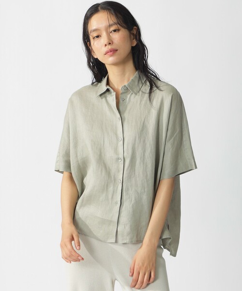 ECOALF(エコアルフ)の「MELANIA ショートスリーブ シャツ / MELANIA SHIRT WOMAN(シャツ/ブラウス・レディース・グリーン系その他2/イエロー系その他2・FREE)」の14枚目の写真