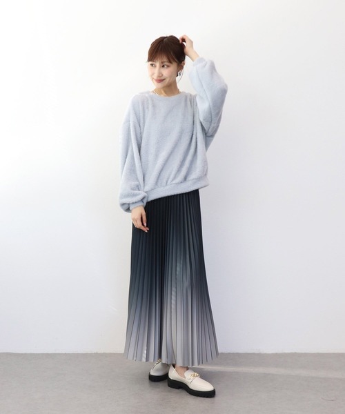 Jines(ジネス)の「ニットプリーツスカート(スカート・レディース・ボルドー/グリーン/ブルー/ブラック・38)」の12枚目の写真