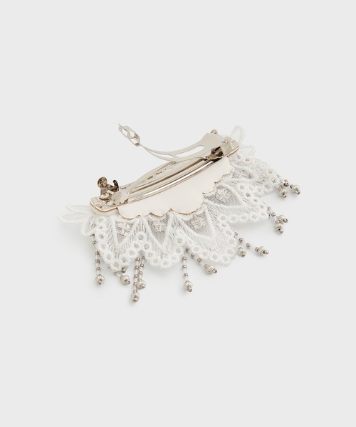 tanakadaisuke(タナカダイスケ)の「【tanakadaisuke/タナカダイスケ】Snow bijou barrette left/スノービジューバレッタ(左側用)(バレッタ/ヘアクリップ・レディース・ホワイト・FREE)」の9枚目の写真