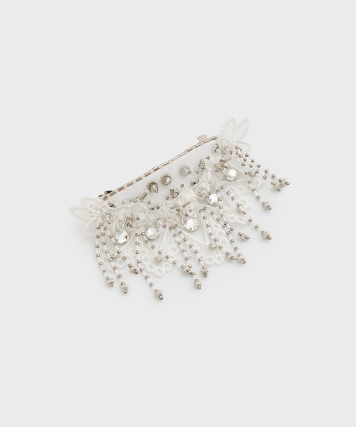 tanakadaisuke(タナカダイスケ)の「【tanakadaisuke/タナカダイスケ】Snow bijou barrette left/スノービジューバレッタ(左側用)(バレッタ/ヘアクリップ・レディース・ホワイト・FREE)」の8枚目の写真