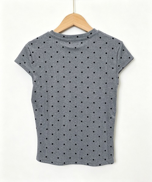 Miniministore(ミニミニストア)の「ドット柄tシャツレディース 半袖トップス(Tシャツ/カットソー・レディース・ホワイト/ブラック/ダークグレー・M/L)」の7枚目の写真