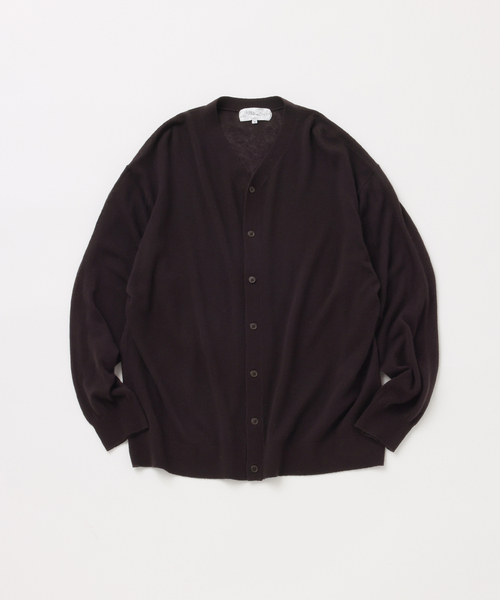 UNFOLLOW(アンフォロー)の「【FOLL / フォル】wool cashmere airy cardigan(カーディガン/ボレロ・メンズ・ネイビー/ブラウン・3/2)」の2枚目の写真