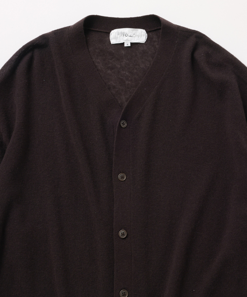 UNFOLLOW(アンフォロー)の「【FOLL / フォル】wool cashmere airy cardigan(カーディガン/ボレロ・メンズ・ネイビー/ブラウン・3/2)」の3枚目の写真
