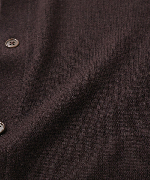 UNFOLLOW(アンフォロー)の「【FOLL / フォル】wool cashmere airy cardigan(カーディガン/ボレロ・メンズ・ネイビー/ブラウン・3/2)」の5枚目の写真