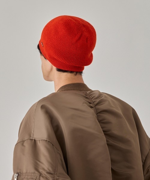 arth（アース）の「arth  Si/Wo Double Beanie / アース（ニットキャップ/ビーニー・メンズ・オレンジ/グレー/ブラック/グリーン・57~59cm）」の7枚目の写真