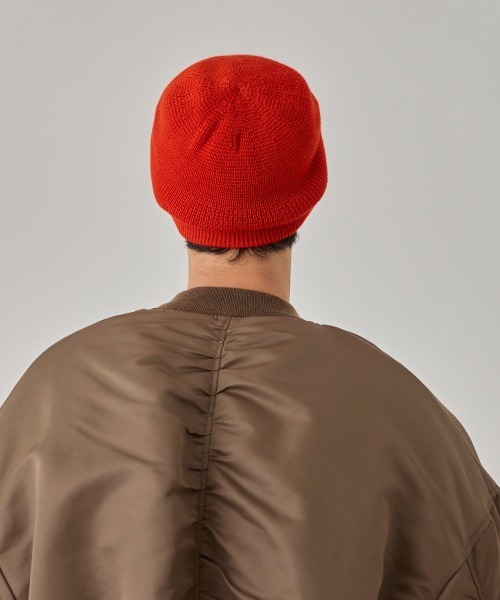 arth（アース）の「arth  Si/Wo Double Beanie / アース（ニットキャップ/ビーニー・メンズ・オレンジ/グレー/ブラック/グリーン・57~59cm）」の8枚目の写真