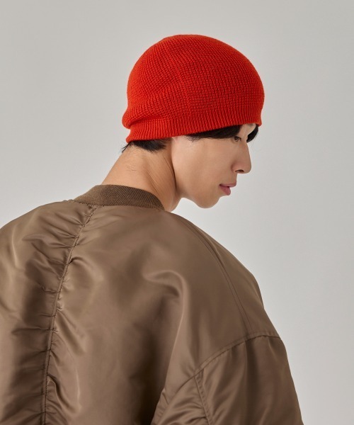 arth（アース）の「arth  Si/Wo Double Beanie / アース（ニットキャップ/ビーニー・メンズ・オレンジ/グレー/ブラック/グリーン・57~59cm）」の9枚目の写真