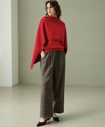【2026AW】【S~Lサイズ展開】ヘリンボーンタックワイドパンツ ウエストゴム《着用動画あり》
