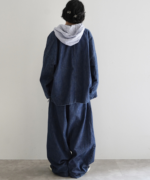 JOURNAL STANDARD LUXE(ジャーナルスタンダード ラックス)の「10OZデニム シフトパンツ(デニムパンツ・レディース・ネイビー・FREE)」の5枚目の写真