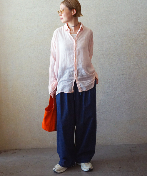 JOURNAL STANDARD LUXE(ジャーナルスタンダード ラックス)の「10OZデニム シフトパンツ(デニムパンツ・レディース・ネイビー・FREE)」の7枚目の写真