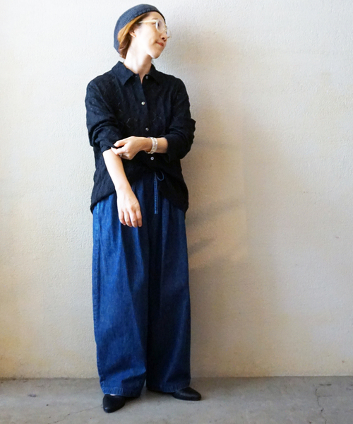 JOURNAL STANDARD LUXE(ジャーナルスタンダード ラックス)の「10OZデニム シフトパンツ(デニムパンツ・レディース・ネイビー・FREE)」の8枚目の写真