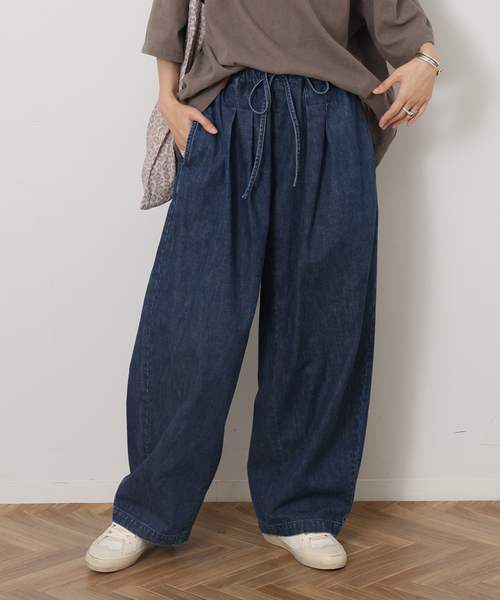 JOURNAL STANDARD LUXE(ジャーナルスタンダード ラックス)の「10OZデニム シフトパンツ(デニムパンツ・レディース・ネイビー・FREE)」の12枚目の写真