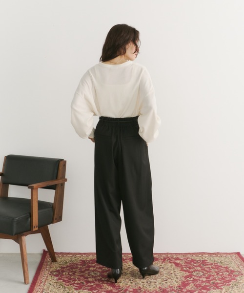 ORDENA(オルディナ)の「ツイルタックコクーンパンツ(その他パンツ・レディース・グレイッシュベージュ/ブラウン/ブラック・FREE)」の12枚目の写真