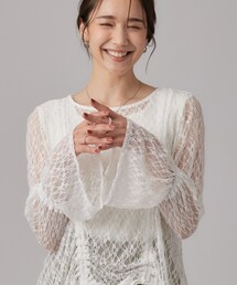 SHOO・LA・RUE | レイヤードスタイルに活躍する レースシャーリングトップス(Tシャツ/カットソー)