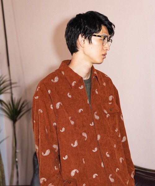 niko and...(ニコアンド)の「刺繍ペイズリーコールシャツ(シャツ/ブラウス・メンズ・ブラウン/ブラック/オレンジ・MEDIUM/LARGE)」の1枚目の写真
