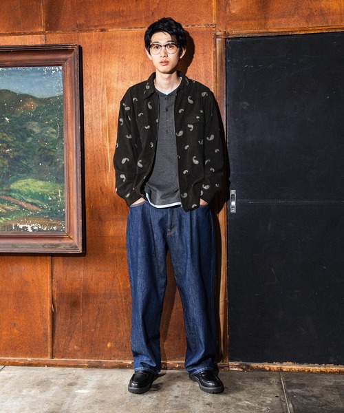 niko and...(ニコアンド)の「刺繍ペイズリーコールシャツ(シャツ/ブラウス・メンズ・ブラウン/ブラック/オレンジ・MEDIUM/LARGE)」の4枚目の写真