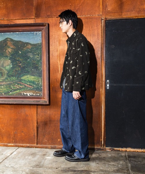 niko and...(ニコアンド)の「刺繍ペイズリーコールシャツ(シャツ/ブラウス・メンズ・ブラウン/ブラック/オレンジ・MEDIUM/LARGE)」の5枚目の写真