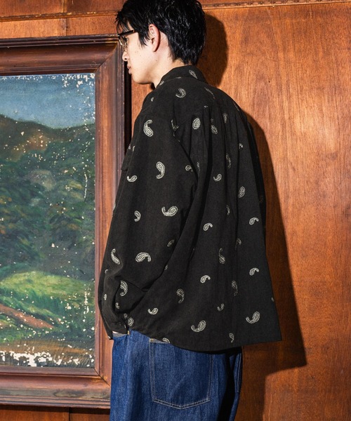 niko and...(ニコアンド)の「刺繍ペイズリーコールシャツ(シャツ/ブラウス・メンズ・ブラウン/ブラック/オレンジ・MEDIUM/LARGE)」の7枚目の写真