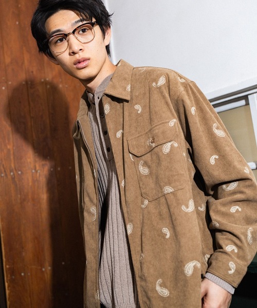 niko and...(ニコアンド)の「刺繍ペイズリーコールシャツ(シャツ/ブラウス・メンズ・ブラウン/ブラック/オレンジ・MEDIUM/LARGE)」の13枚目の写真