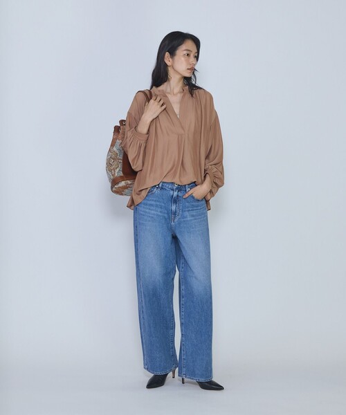 1er Arrondissement(プルミエアロンディスモン)の「ギャザースキッパーブラウス(シャツ/ブラウス・レディース・オフホワイト/ブラウン系その他5/イエロー系その他5・36/38)」の22枚目の写真