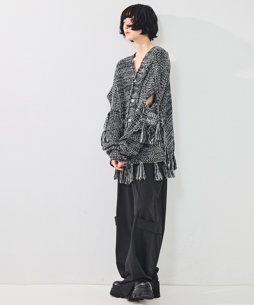 sulvam(サルバム)の「【sulvam/サルバム】Fringe knit/フリンジニット(ニット/セーター・レディース・ベージュ/ブラック・S)」の17枚目の写真