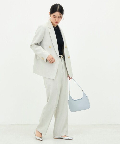 NOLLEY’S(ノーリーズ)の「《セットアップ対応》ウォッシャブルシャークWジャケット(テーラードジャケット・レディース・ネイビー/グレイッシュベージュ/ブラウン・34/36/38)」の20枚目の写真
