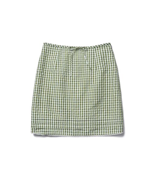 TTUDEMENT（トュードメント）の「GINGHAM CHECK MIDI SKIRT_OLIVE（スカート・レディース・その他・SMALL/MEDIUM）」の3枚目の写真