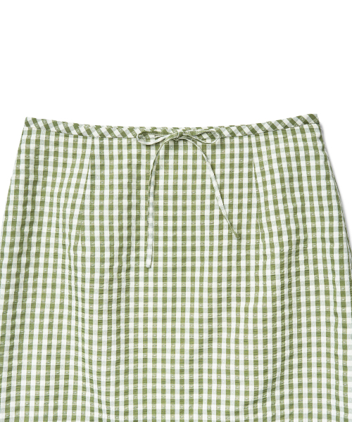 TTUDEMENT（トュードメント）の「GINGHAM CHECK MIDI SKIRT_OLIVE（スカート・レディース・その他・SMALL/MEDIUM）」の5枚目の写真
