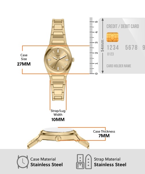 FOSSIL(フォッシル)の「フォッシル 腕時計 レディース アナログ ステンレス ES5492(アナログ腕時計・レディース・ゴールド・FREE)」の6枚目の写真