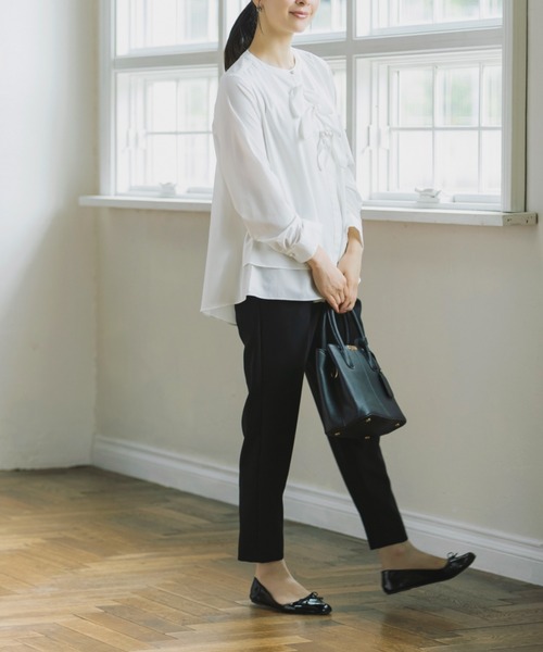 Sono(ソーノ)の「【SONO/ソーノ】【SONO NAVY/ソーノネイビー】プティラパンブラウス(シャツ/ブラウス・レディース・ホワイト/ネイビー・F)」の11枚目の写真