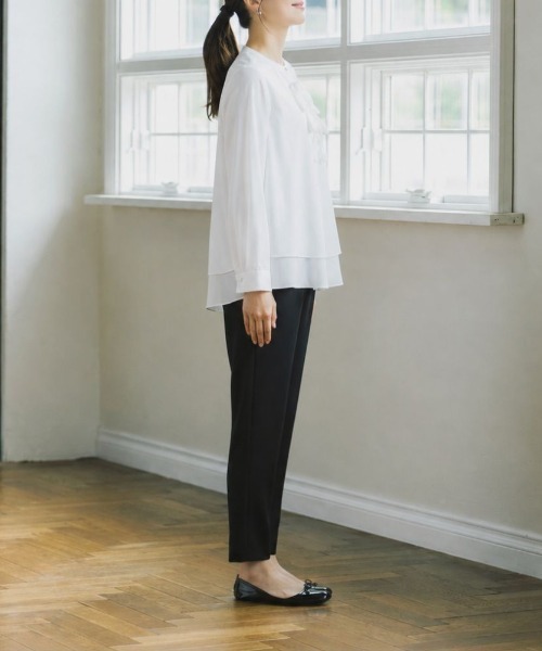Sono(ソーノ)の「【SONO/ソーノ】【SONO NAVY/ソーノネイビー】プティラパンブラウス(シャツ/ブラウス・レディース・ホワイト/ネイビー・F)」の14枚目の写真