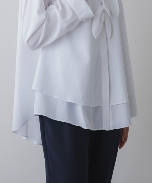 Sono(ソーノ)の「【SONO/ソーノ】【SONO NAVY/ソーノネイビー】プティラパンブラウス(シャツ/ブラウス・レディース・ホワイト/ネイビー・F)」の20枚目の写真