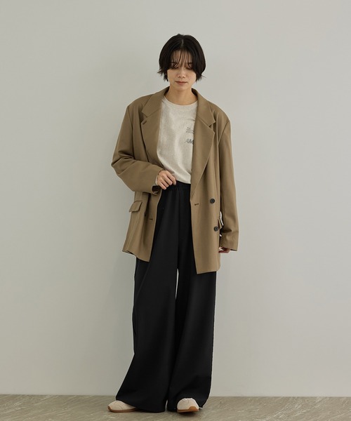 SALON adam et rope'(サロン アダム エ ロペ)の「【WEB限定】サイドラインイージーパンツ(その他パンツ・レディース・カーキ/ブラック/チャコールグレー・M/S)」の14枚目の写真