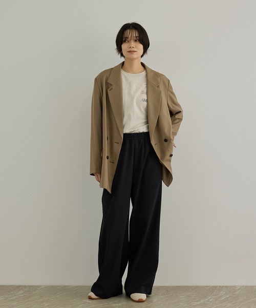 SALON adam et rope'(サロン アダム エ ロペ)の「【WEB限定】サイドラインイージーパンツ(その他パンツ・レディース・カーキ/ブラック/チャコールグレー・M/S)」の6枚目の写真