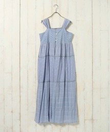 シフリー刺繍ティアードワンピース