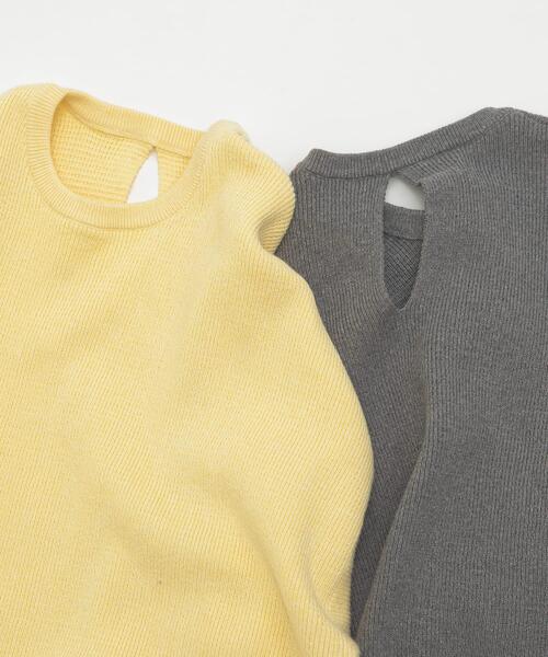 LAATO(ラート)の「crew neck soft knit(ニット/セーター・レディース・アイボリー/ライトグレー・FREE)」の11枚目の写真