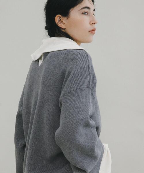 LAATO(ラート)の「crew neck soft knit(ニット/セーター・レディース・アイボリー/ライトグレー・FREE)」の19枚目の写真