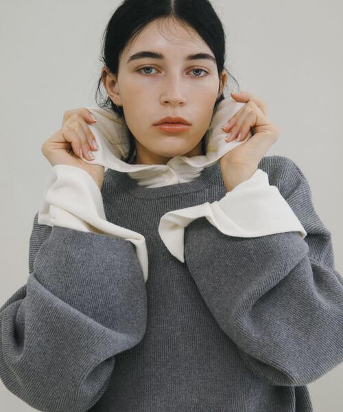 LAATO(ラート)の「crew neck soft knit(ニット/セーター・レディース・アイボリー/ライトグレー・FREE)」の20枚目の写真