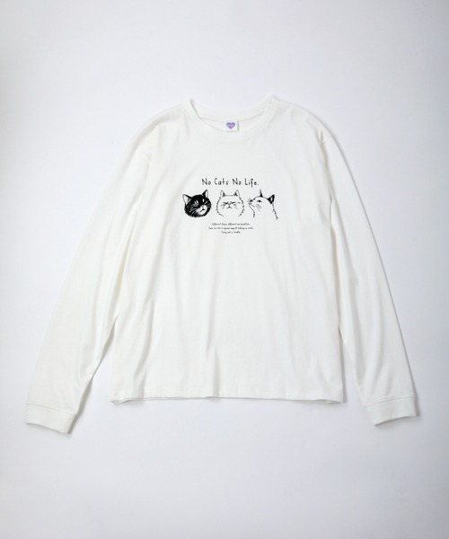 COLORME(カラーミー)の「【野崎智子着用】“No Cats No Life.” イラストロンT(ユニセックス)(Tシャツ/カットソー・レディース・ブラウン/ホワイト・FREE)」の22枚目の写真