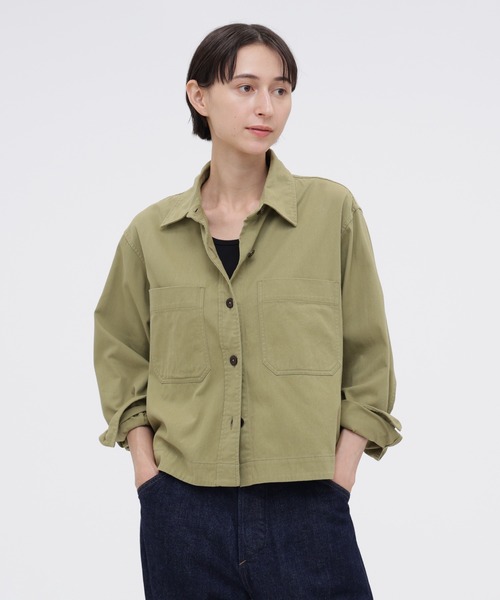 MHL.(エムエイチエル)の「JAPANESE DENSE COTTON(その他パンツ・レディース・ライトベージュ/オリーブドラブ・1/3/2/0)」の2枚目の写真