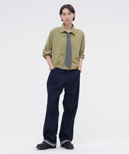 MHL.(エムエイチエル)の「JAPANESE DENSE COTTON(その他パンツ・レディース・ライトベージュ/オリーブドラブ・1/3/2/0)」の8枚目の写真